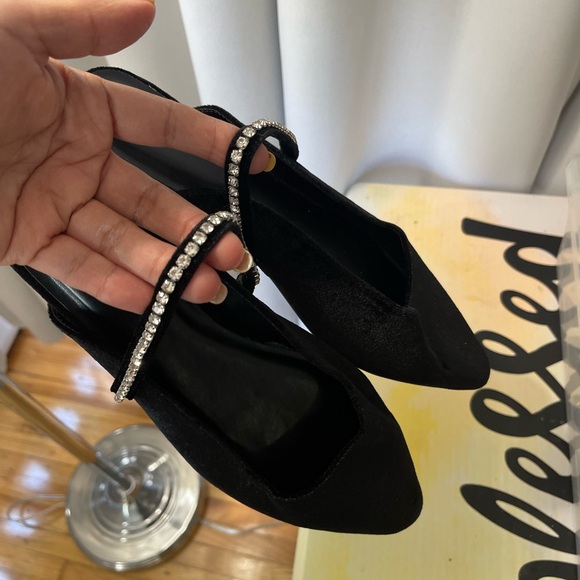 Velvet flats with sparkle - Picture 6 of 7